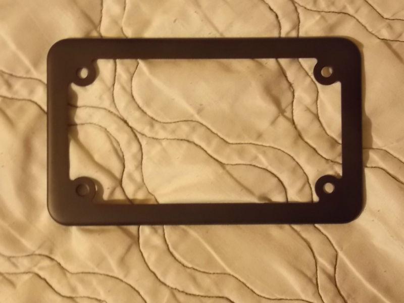 New denim black harley maltease cross 7x4 license plate frame