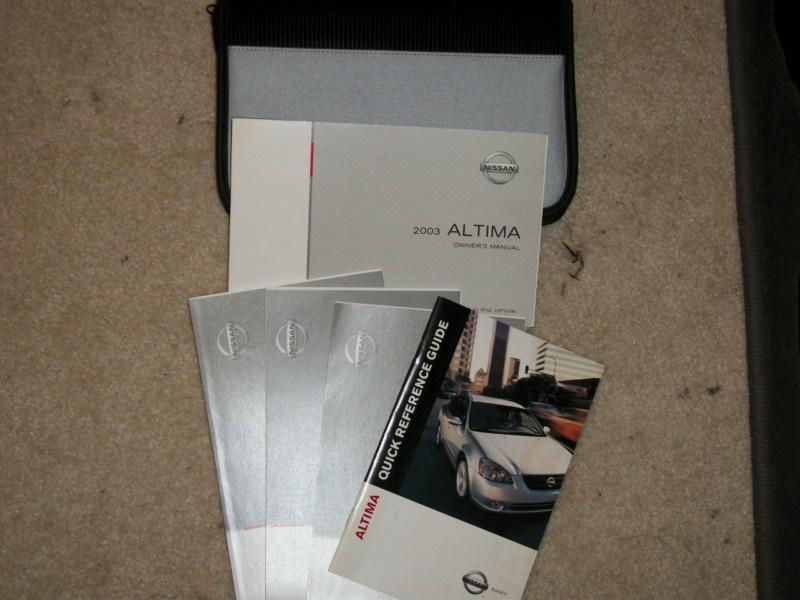 2003 nissan altima complete owners manual set,kit,portfolio,03