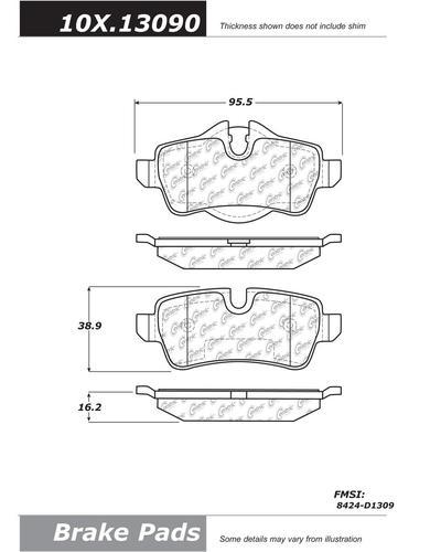 Centric 104.13090 brake pad or shoe, rear