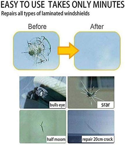 Diy automotive glass repair fluid for cracks and chips - professional results