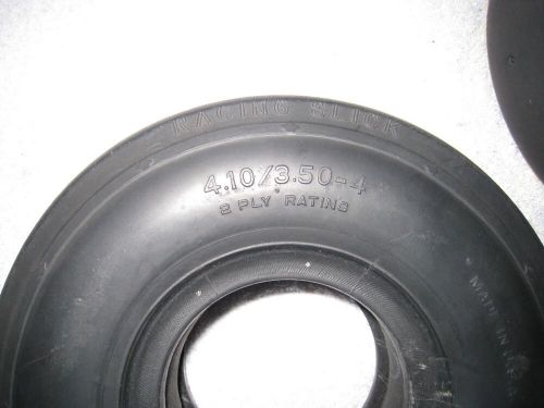 Vintage kart (go cart) pair of carlisle &#034;double indian head&#034; (4.10/3.50-4) tires