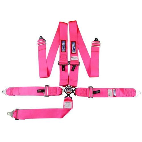 Rjs racing equipment 1034910 5-point cam-lock racing harness hot pink