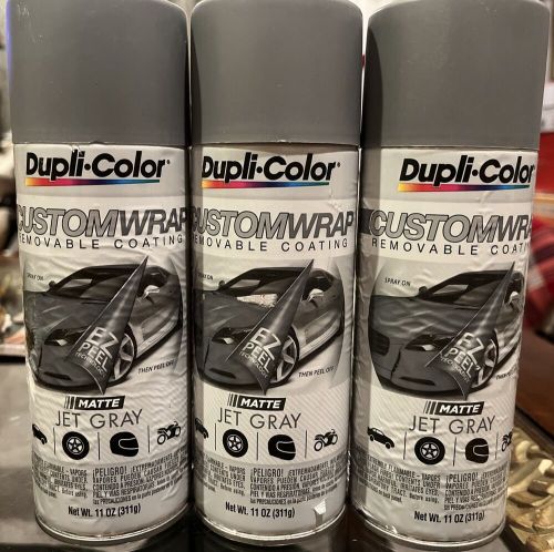 3 cans dupli-color custom wrap cwrc799 jet gray 11 oz. aerosol car wheels