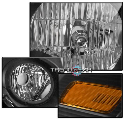 For 06-10 ford explorer/07+ sport trac replacement headlight headlamp lamp black