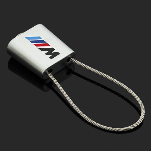 Steel cable keychain car logo key chain ring fob pendant accessories universal