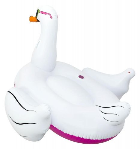 Airhead ahpf-3018 cool swan inflatable float tube 70 inch