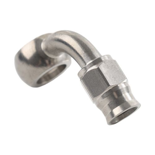 Stainless steel 10.2mm 3/8 eye banjo hose ends an-3 90 degree brake motorcycle