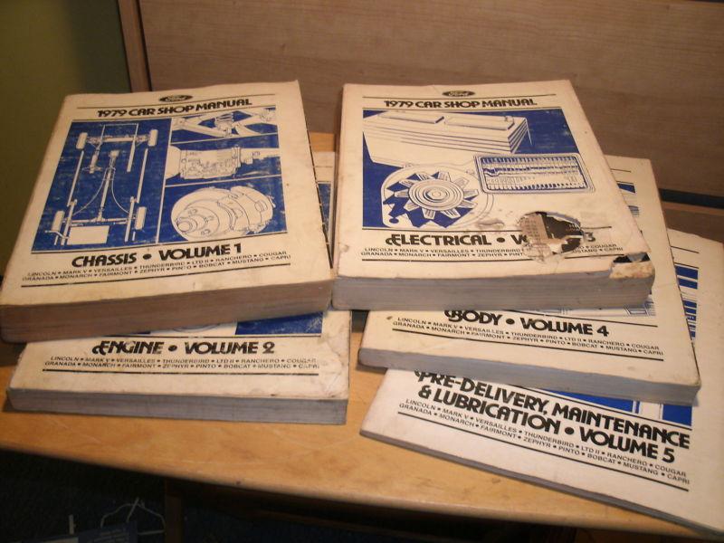 1979 complete car line 5 volume shop manual set