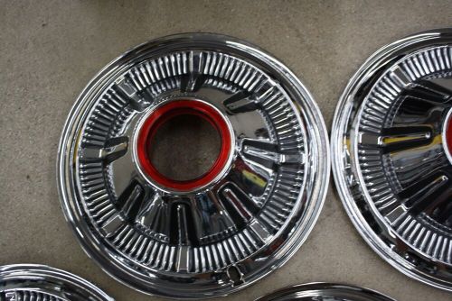 Ford oem 1966-1977 bronco f-100 f-150 4x4 set 15&#034; hubcaps hub cap wheel cover