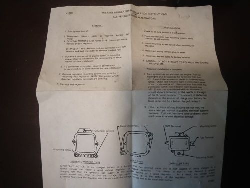 Echlin voltage regulator vr 428