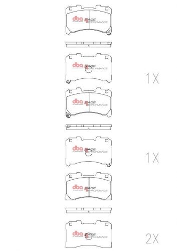 Front dba race performance brake pads for toyota yaris gr gazoo racing