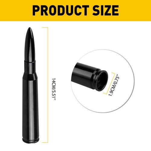 For ford f150 raptor 50 cal caliber bullet ammo aluminum short antenna black kit