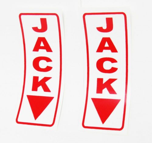 Racing jack decal approved red on white background grand-am imsa scca pca (pair)