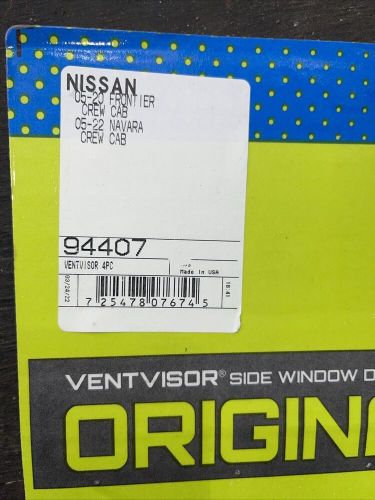 Avs vent visors 4 pcs 94407 for 05-20 nissan frontier 05-22 navara crew cab