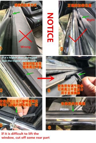 Sealing strip edge guard moulding trim rubber weatherstrip for car side windows