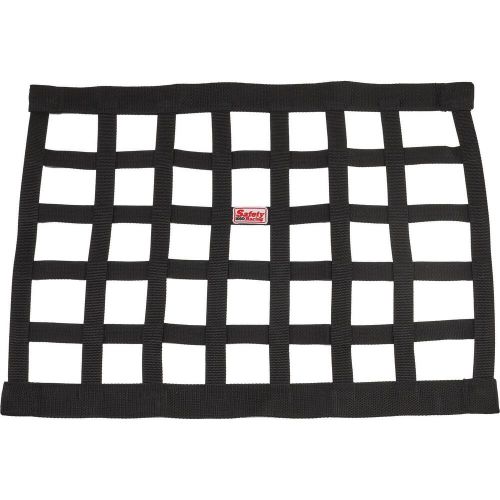 Safety racing 18 x 24 white ribbon style window net, nylon/polyester