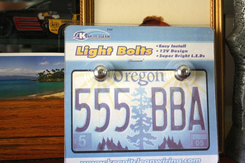 Set of new light bolts for your license or other car take a lqqk!!!!