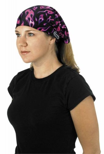 Doo-z red mini-flame by schampa use as bandana / scrunchy headwrap harley riders