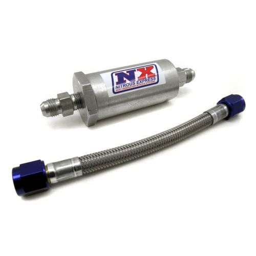 Nitrous express 15607 d-4 pure-flo n2o filter and 7&#034; stainless hose