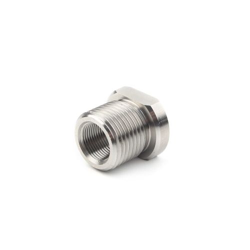 1/2-28 to 3/4-16 stainless steel  threaded oil filter adapter