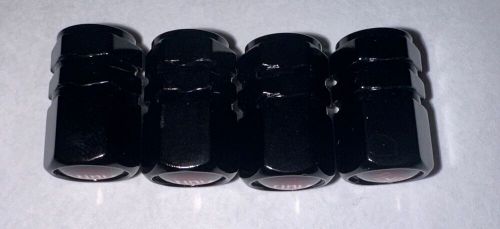 4 pcs black fiat tire valve stem cover