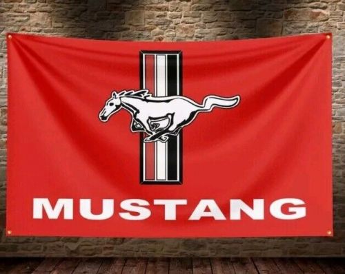 Mustang workshop/mancave advertising fan flag/banner