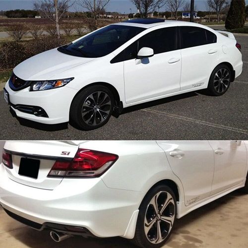 Front rear splash flaps mud guards for 2012 2013 2014 2015 honda civic 4x black