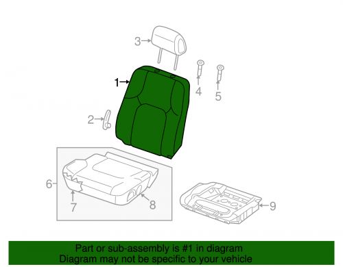 Genuine nissan seat back assembly 87650-9bl2d