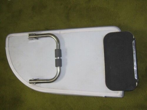 Spare boat seat 2005 air nautique. metal flange hooks on stern seat.leg unfolds