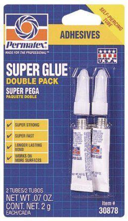 Permatex 30878 ~ super glue double pack - two tubes, 2g ea.