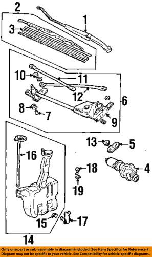 Honda oem 76550s84a01 wiper & washer-windshield-link rod