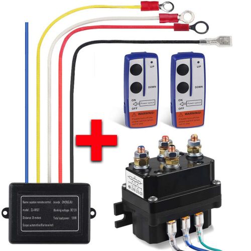 Wireless remote control winch kit 12v, 250a,waterproof, solenoid relay contactor