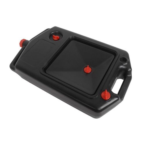 8l oil fuel or coolant drain pan storage container with red cap motorcycle-black