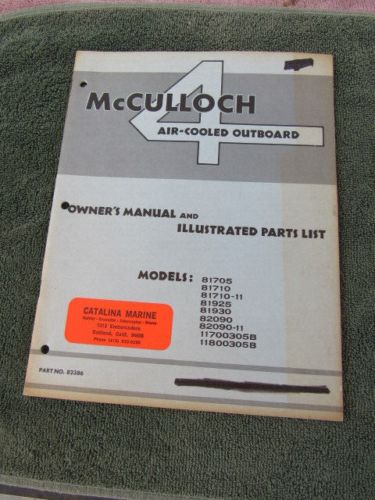 McCulloch antique outboard motor factory original owners + parts manual 4hp 1968, US $14.95, image 8
