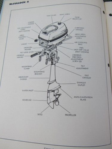 McCulloch antique outboard motor factory original owners + parts manual 4hp 1968, US $14.95, image 9