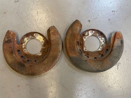 65-82 corvette c2 c3 rear brake disc back plates x 2