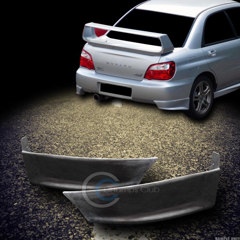 Jdm blk sti sport pu urethane rear bumper spoiler lip body kit 04-07 impreza wrx