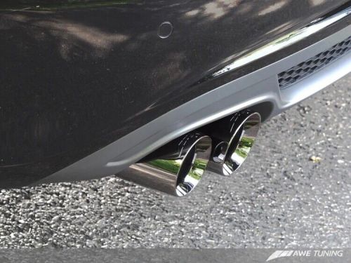 Awe touring edition exhaust single side polished silver tips for audi b8 a4 2.0t