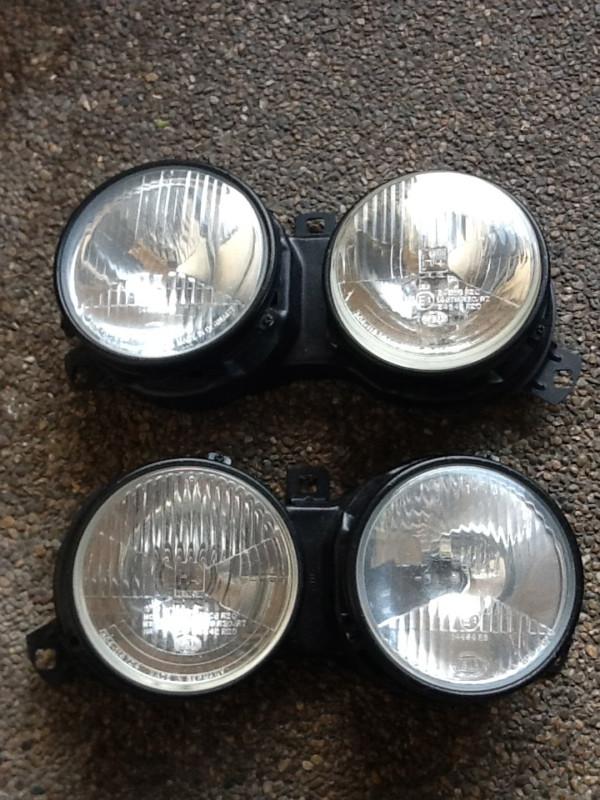 Bmw e30 h4 hella euro headlights, oem