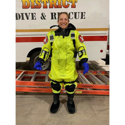 First watch rs-1005 ice rescue suit - hi-vis yellow - s/m (built to fit 4&#039;;6&#034;-5&#039;