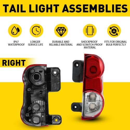 Tail light assembly for 13-2018 nissan nv200 halogen right passenger side lamp y