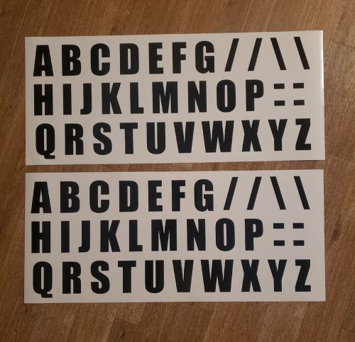 Alphabet a-z vinyl decals 3&#034; mailbox, shop, address, boat, fleet, equipment