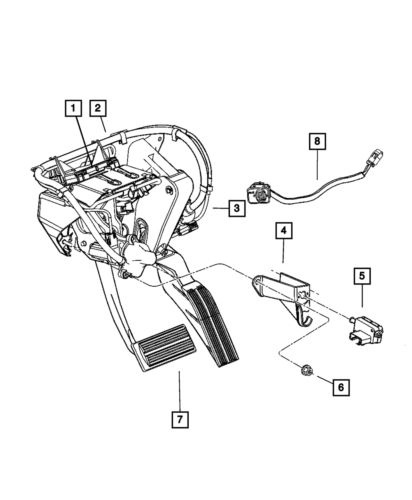 Genuine mopar pedal pad 5134311aa