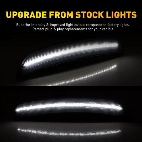 Auxito white led front rear side marker for light 2015-23 chrysler 300 300c 300s