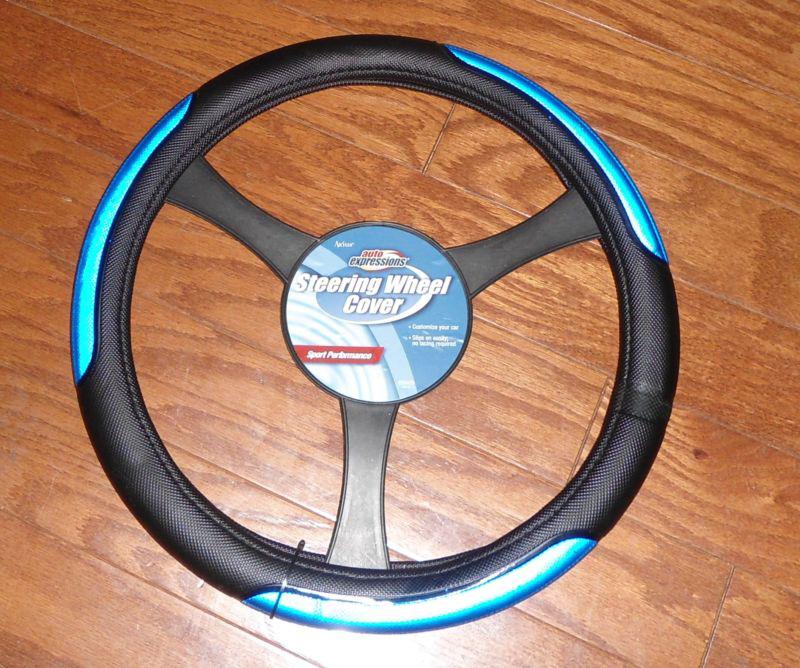 Auto expressions sport performance rubber molded steering wheel cover