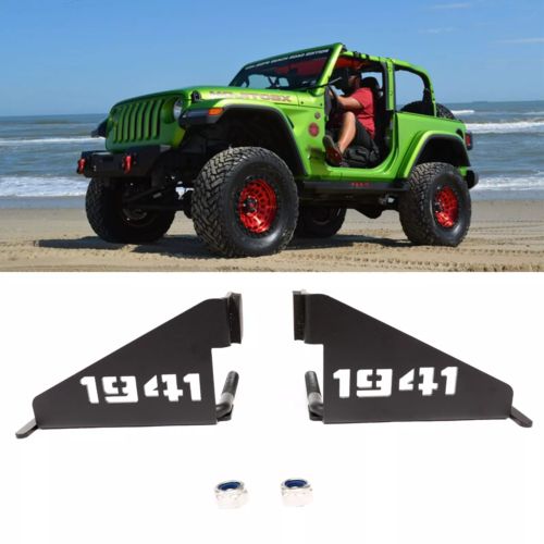 Steel front foot pegs rest pedal exterior door hinge for jeep wrangler jk jl jt