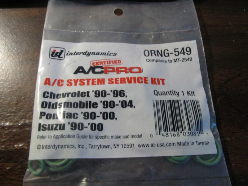 A/c service kit - chevrolet, pontiac, oldsmobile, isuzu-interchanges with mt2549