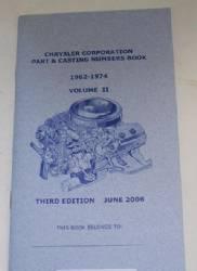 Mopar part & casting number book 1962-74 volume 2