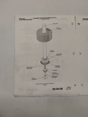 Kaiser electroprecision fuel level indicator part no 1140-0128-1 maint./ parts