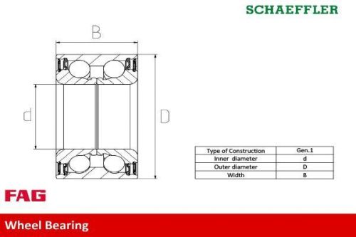 Schaeffler fag 713 6789 70 wheel bearing kit ford